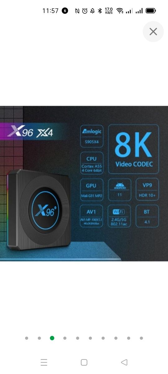 Smart TV приставка Enybox X96 X4 S905X4 4/32 GB + сервіс Налаштування