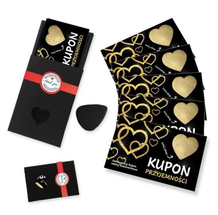 KUPONY ZDRAPKI Dzień Kobiet Prezent dla niej niego VOUCHER 10x