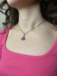 Vivienne Westwood Mini Black Heart Necklace подвеска кулон