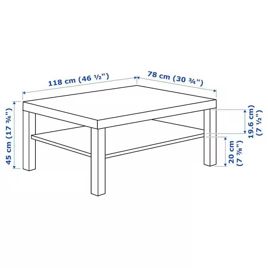 Mesa de café LACK semi-nova