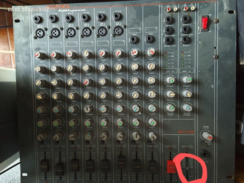 Mesa mistura acústica MX8/2B