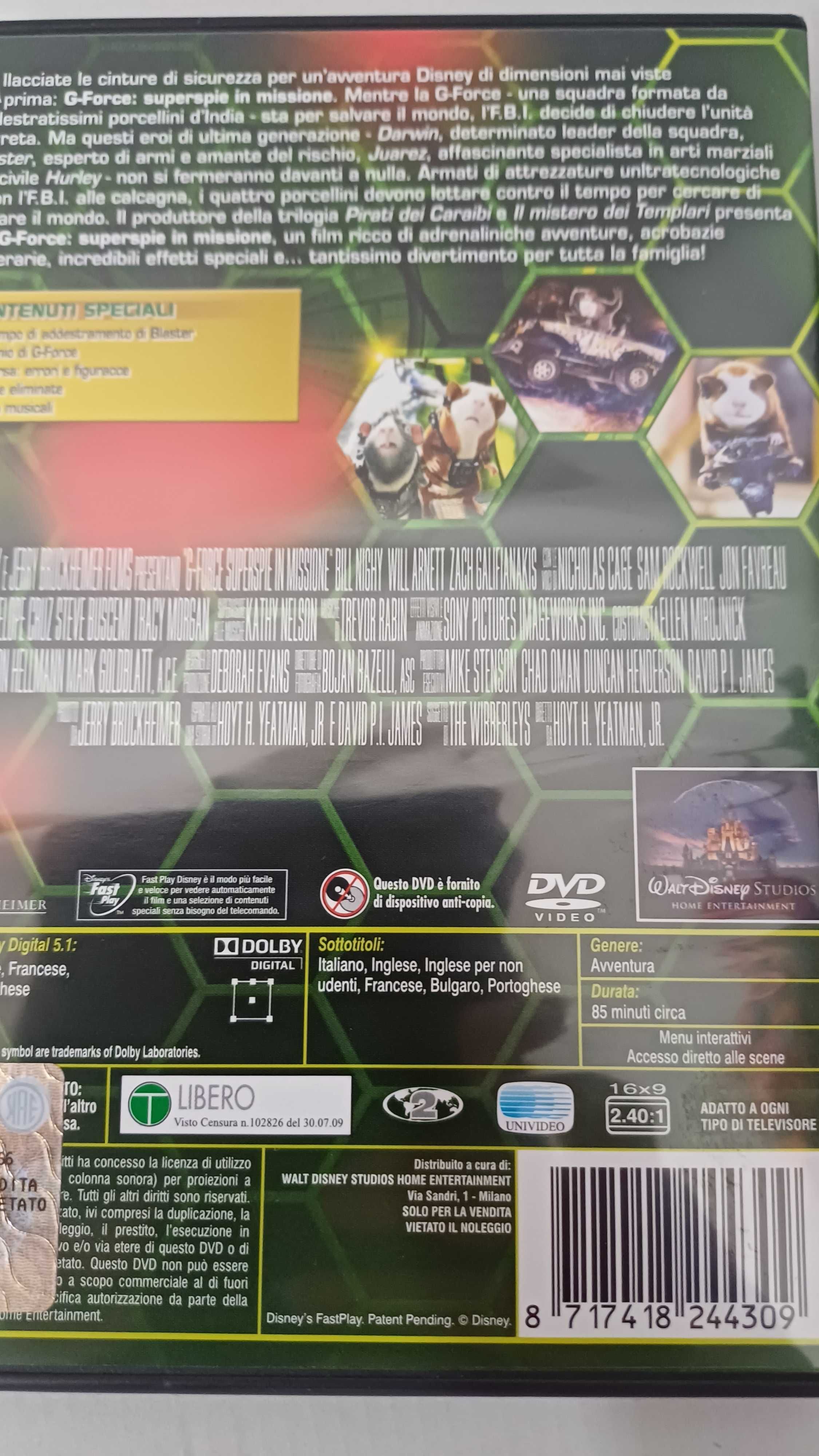 DVD G-Force, po włosku i po angielsku, bez polskiego