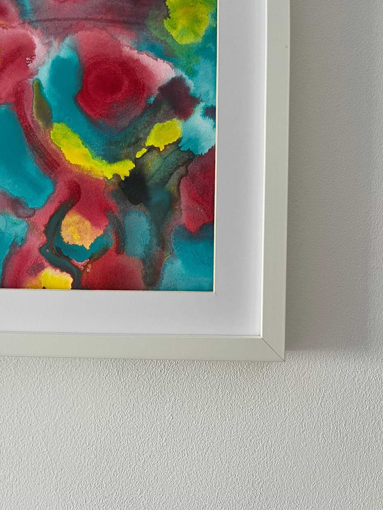 Pintura abstrata em acrílico