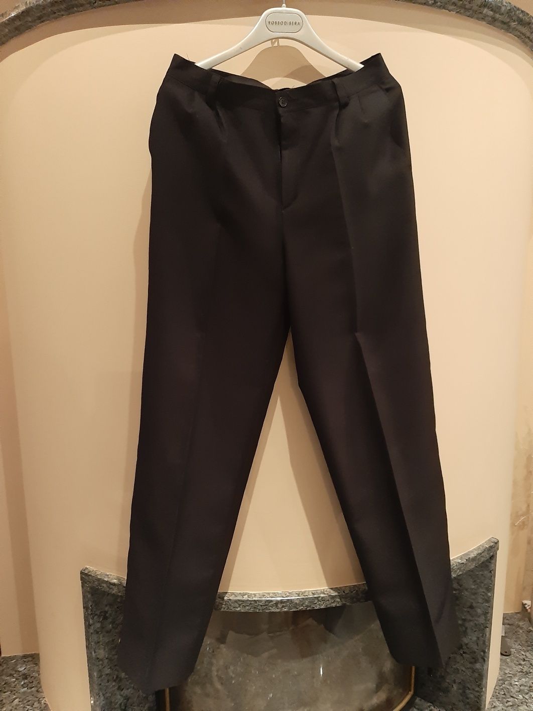 Spodnie męskie garnitur L M oakman wełna tkmaxx jakość tkanina komunia