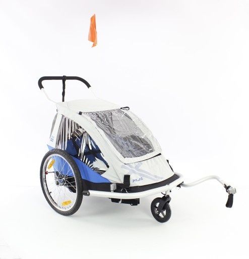 XLC croozer Przyczepka rowerowa dla 2 dzieci DUO WÓZEK + JOGGER 3w1