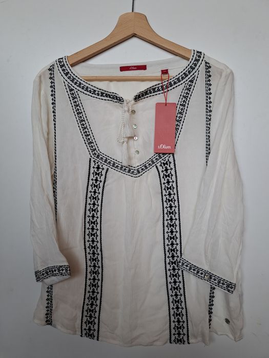 Haftowana deluaktna bluzka 100% wiskoza rozm. M