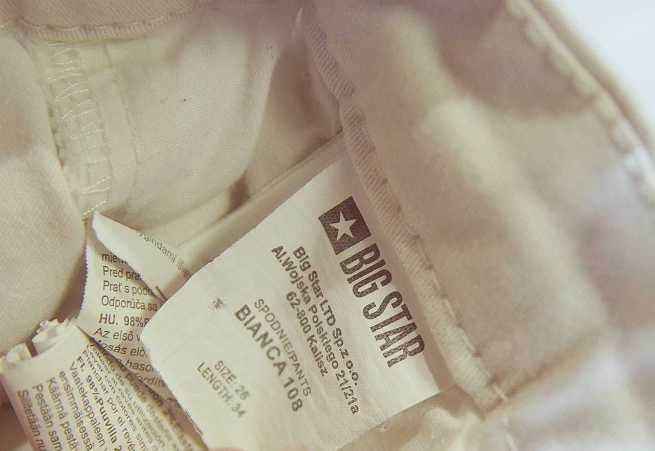 Białe spodnie jeansowe Big Star [26]