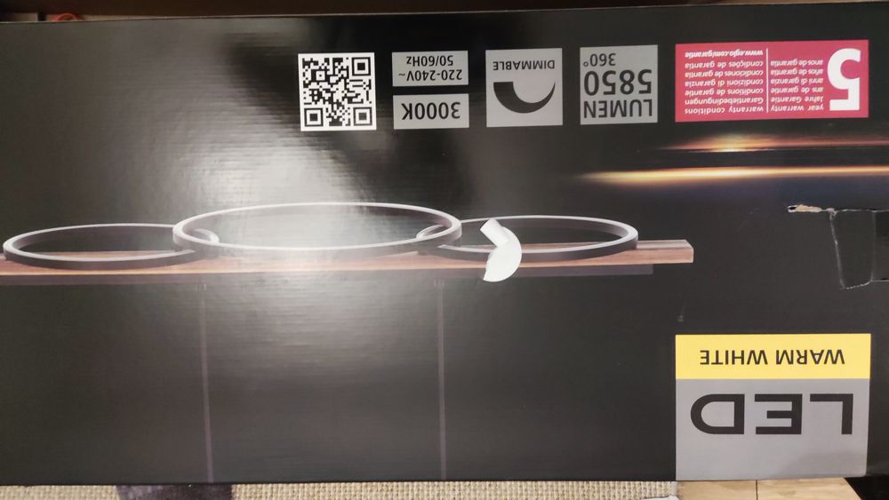 Lampa kręgi led led