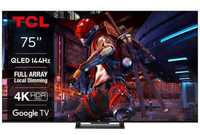 Телевізор 75 дюймів TCL 75QLED870 (QLED 144Гц Android TV 30Вт)