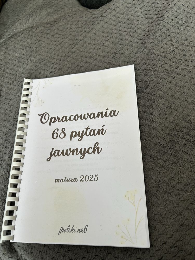 Opracowania 68 pytań jawnych matura 2025