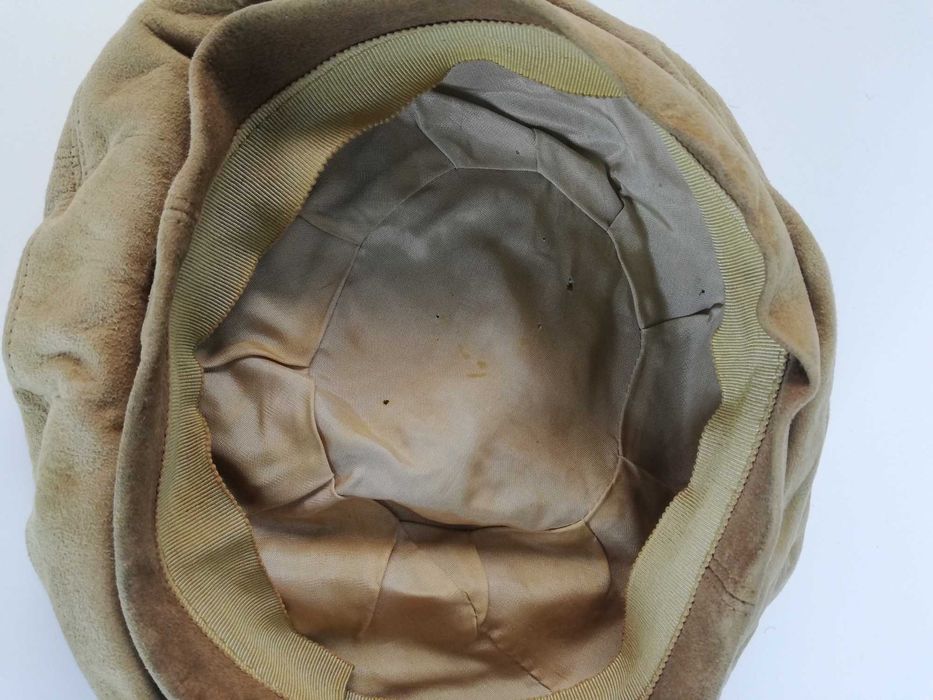 beret z irchy zamsz skóra naturalna