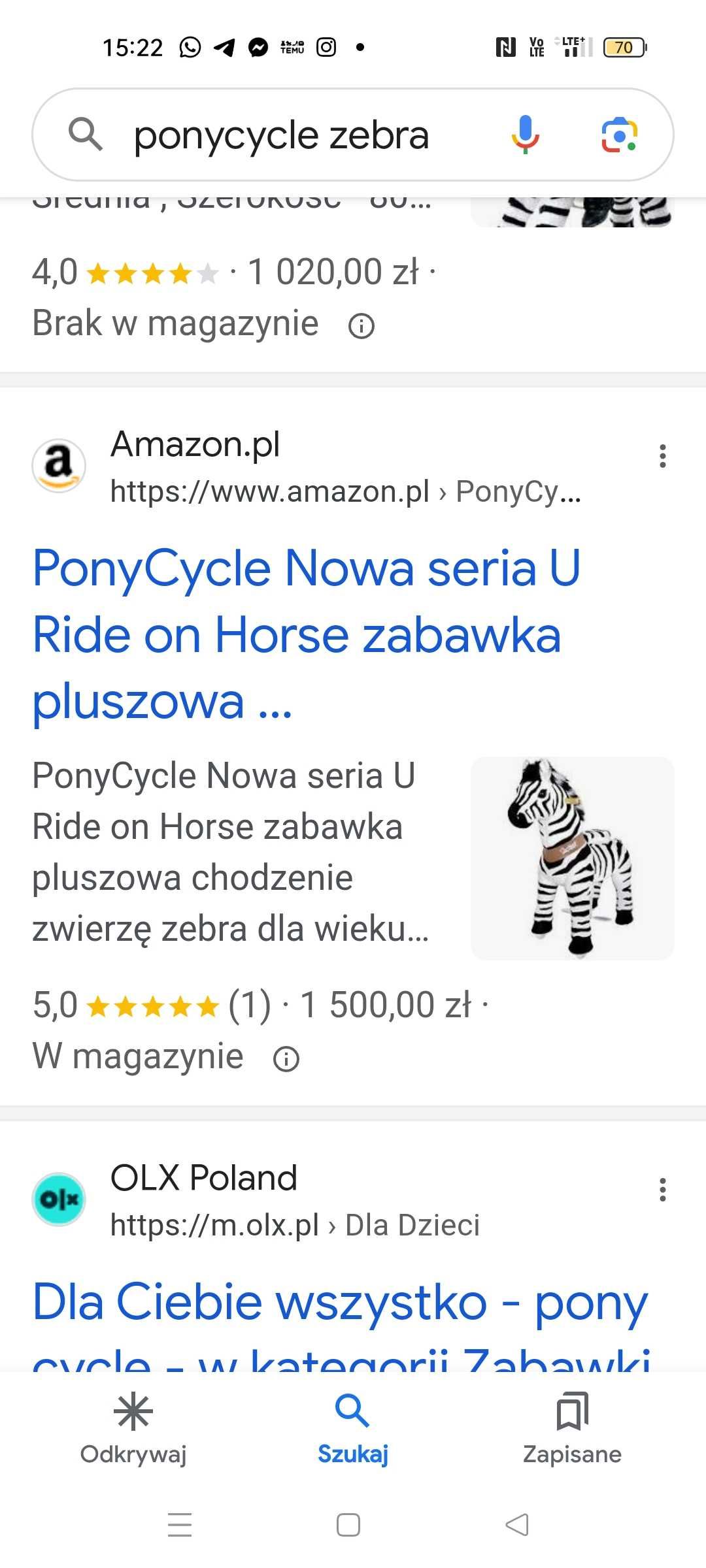 Zebra mechaniczna Pony cycle