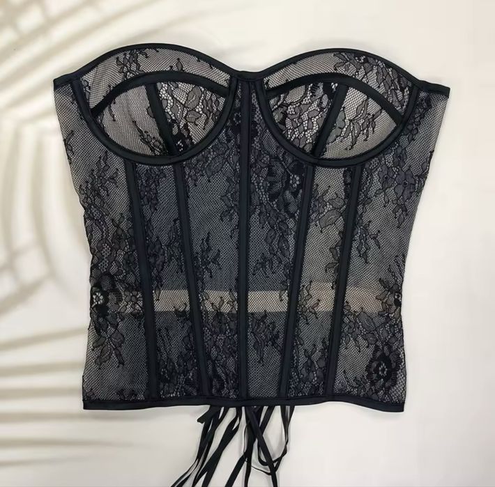 Корсет мережевний без бретельок