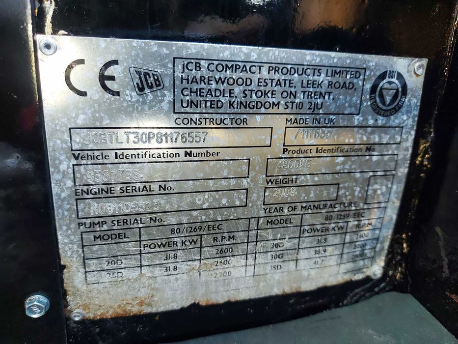 Ładowarka Teleskopowa JCB TLT 30 D / 08r! / 4,8T / 35  manitou bt 420