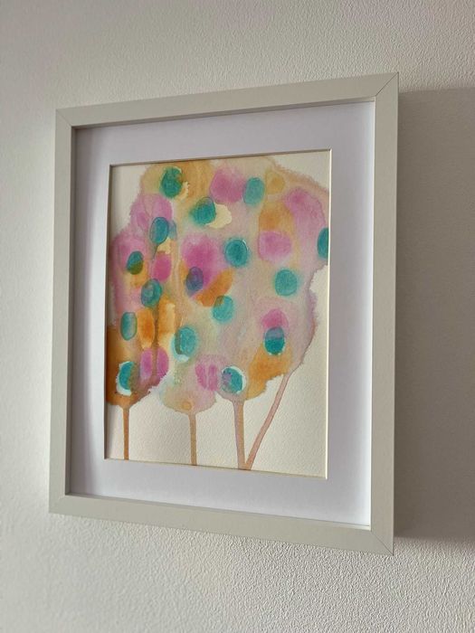Pintura abstrata em acrílico