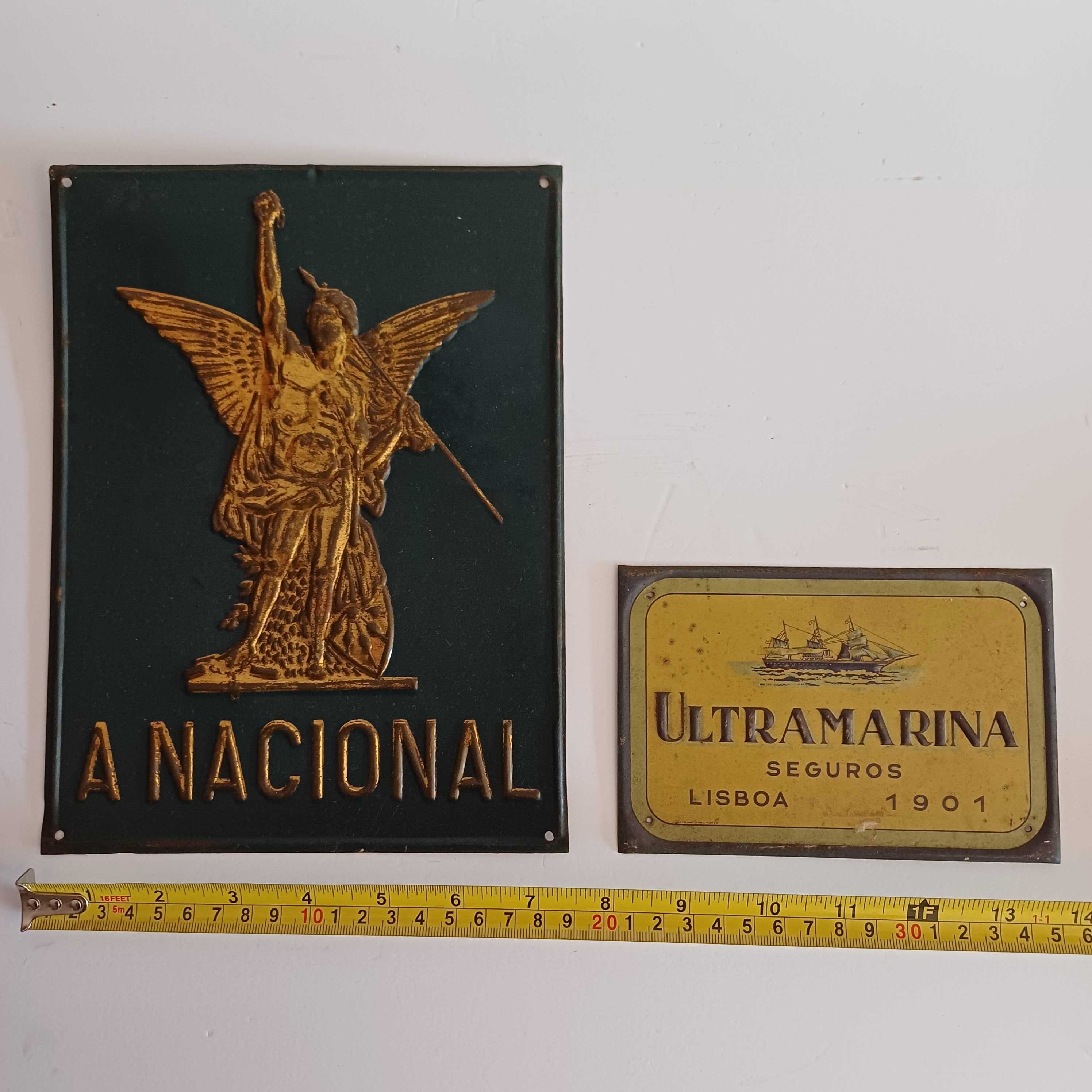 Placas/chapas publicitárias
