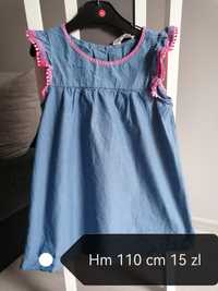 Niebieska sukienka hm 110