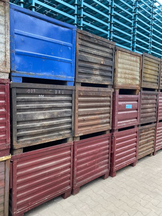 Pojemniki gitterbox giterbox kontenery kosze metalowe skrzynie