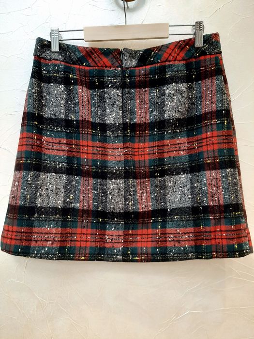 Теплая юбка в клетку