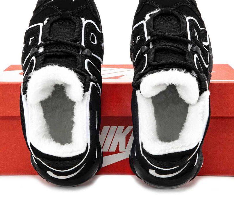 Зимние кроссовки ботинки Nike Air More Uptempo. С МЕХОМ. Унисекс.
