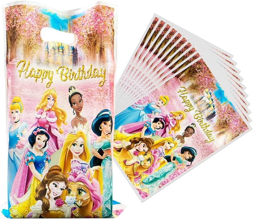 10 sztuk torebek na cukierki , torba urodzinowa Disney Księżniczki