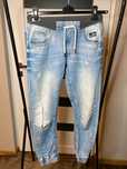 Spodnie boyfriend niebieskie Cropp jeansy S ściągacze