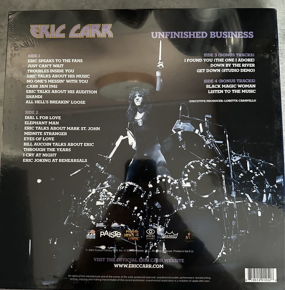 Eric CARR (KISS) Unfinished Business RSD 2024
