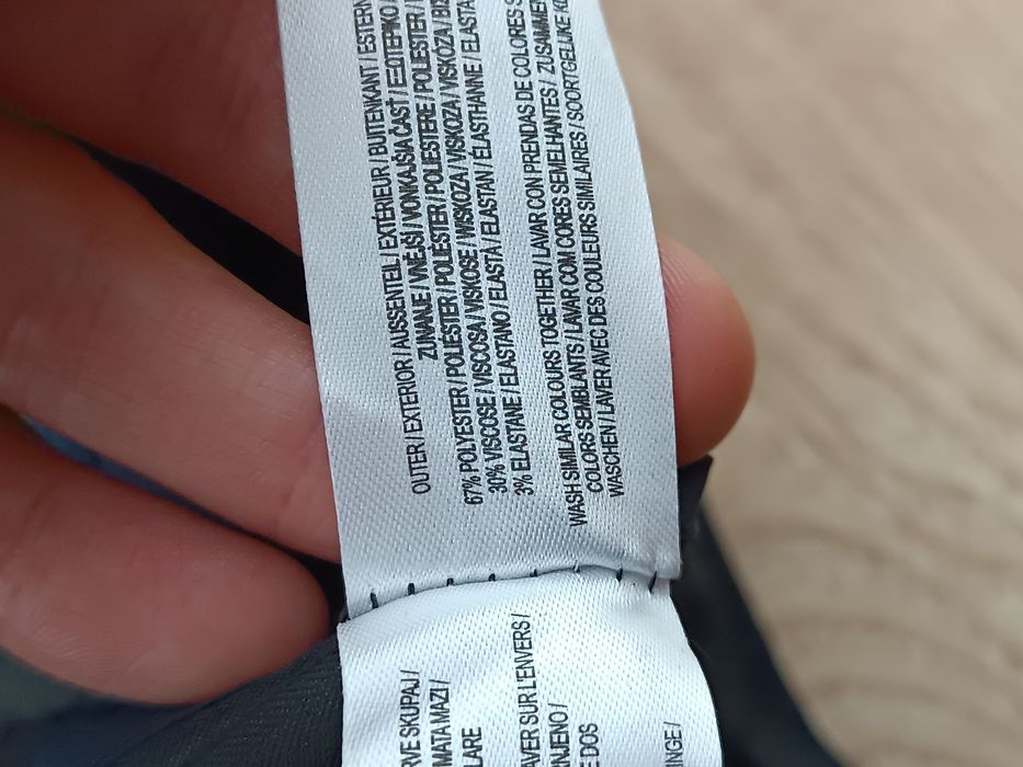 Granatowe męskie spodnie garniturowe eleganckie 48 4XL