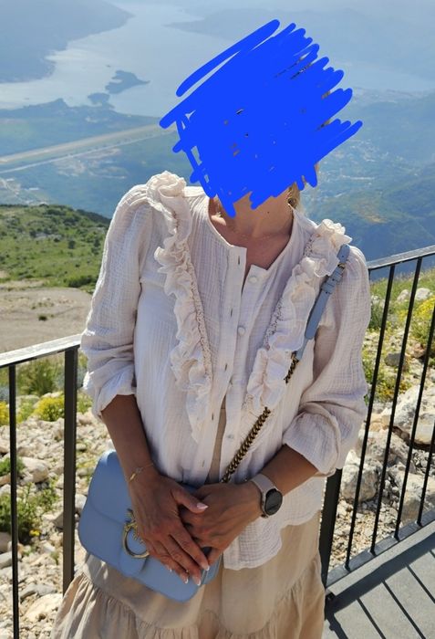 Rozpinana koszula the miracle makers kremowa M muslin vintage bufki