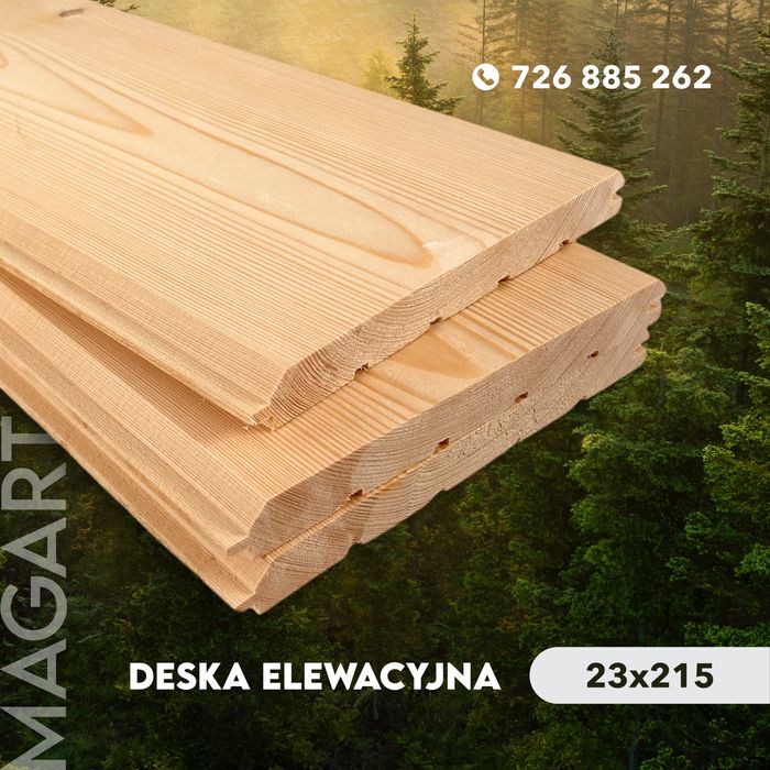 Deska elewacyjna świerk skandynawski 21,5 cm/podbitka/deska tarasowa