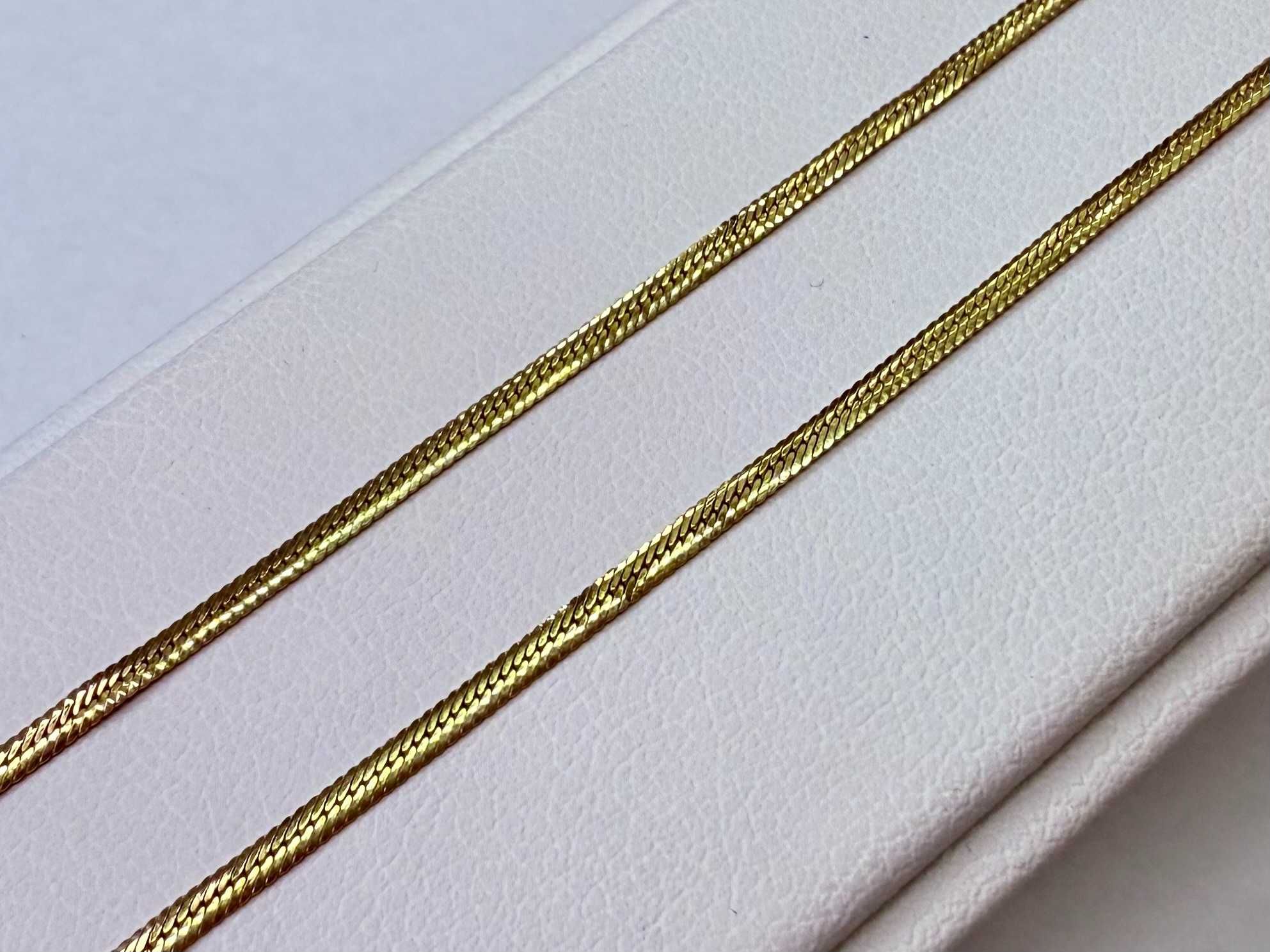 Łańcuszek złoty 585 Płaska żmijka | waga 2,82g | dł. 50 cm | UŻYWANY |
