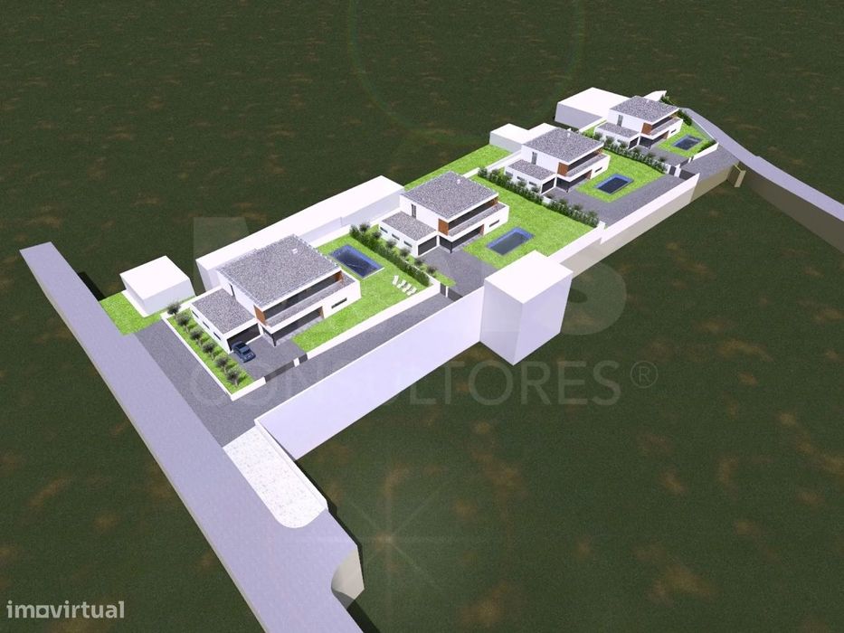 Terreno com projecto aprovado para construção de 4 moradias T4+1, c...