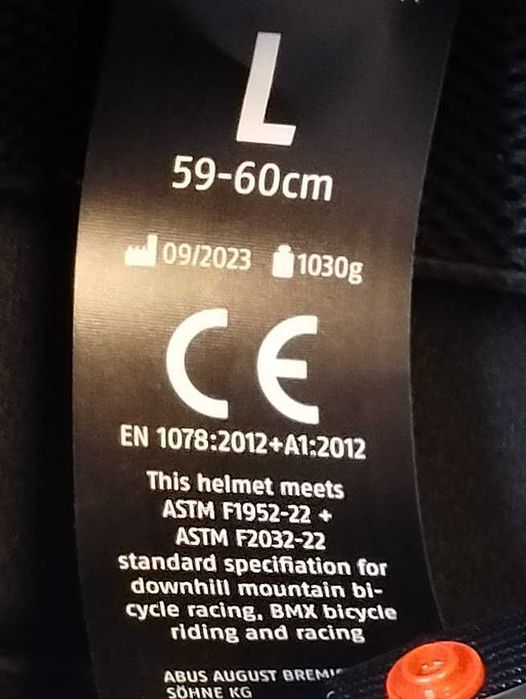 ABUS HiDrop kask Rowerowy certyfikatem ASTM skorupa ABS Roz L 59-60 cm