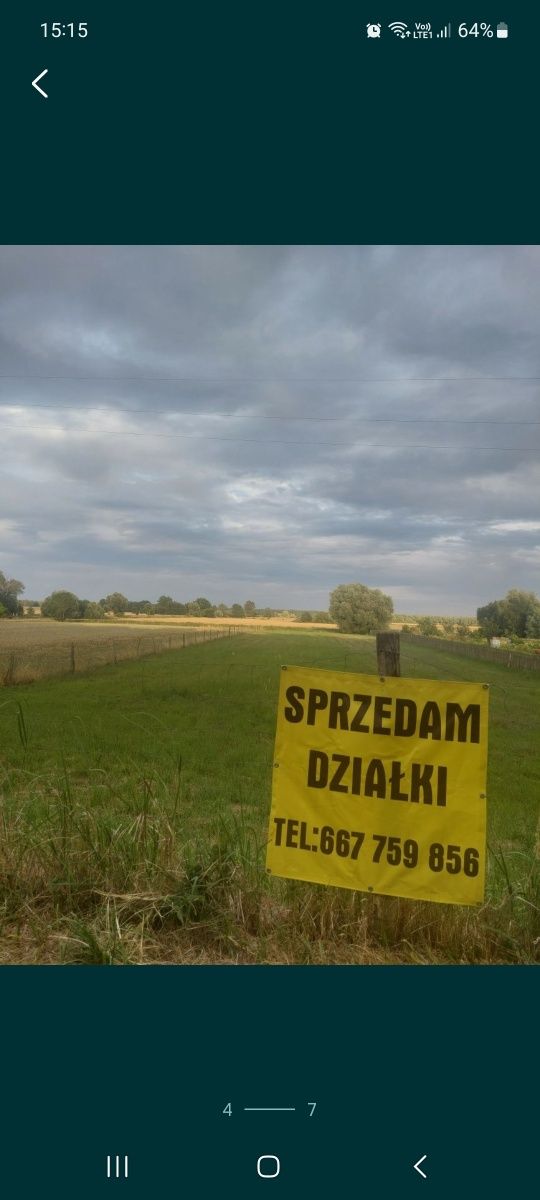 Działka budowlana Bobrowniki gm. Otyń lubuskie