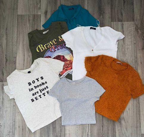 Літні футболки(Bershka, H&M,Zara,New look, Primark, Atmosphere,sinsay)
