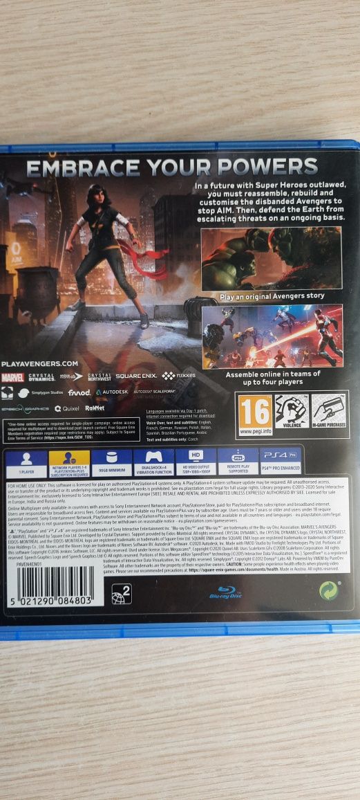 Avengers Marvel  (Мстители) игра на PS4