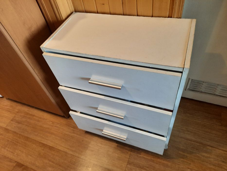szafa szafka regał komoda schowek 3 x szuflada biały mat 60x30x72 Ikea