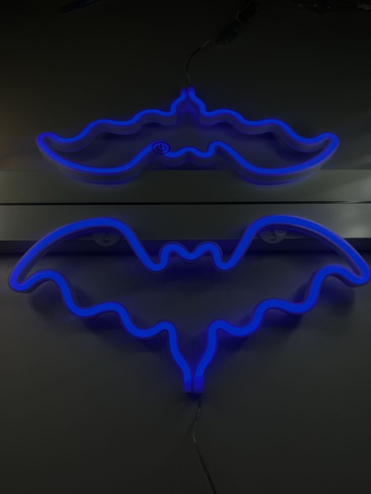 Neon led na ścianę znak napis neonowy Nietoperz