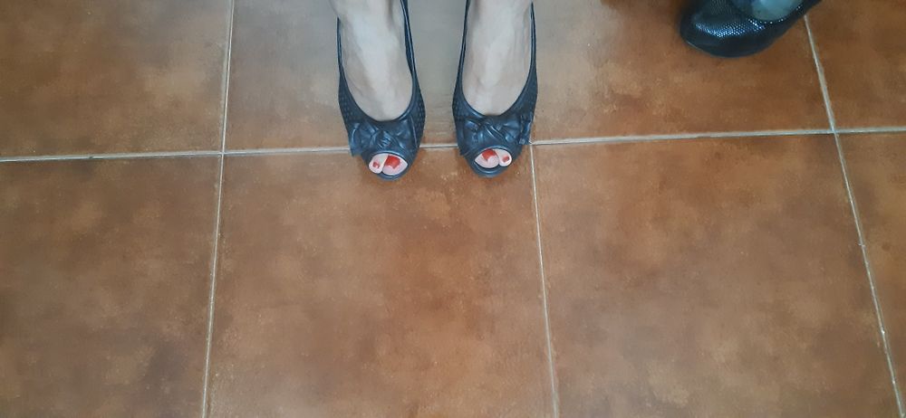 Sapato aberto marca nacional