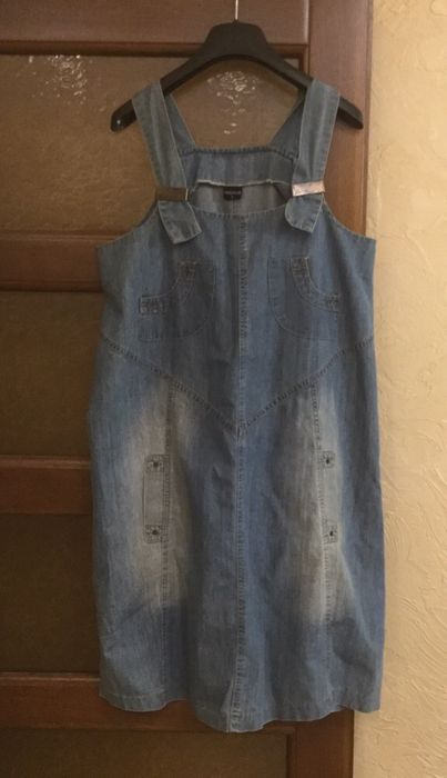 Продам б/у джинсовый сарафан на беременную - 150 грн