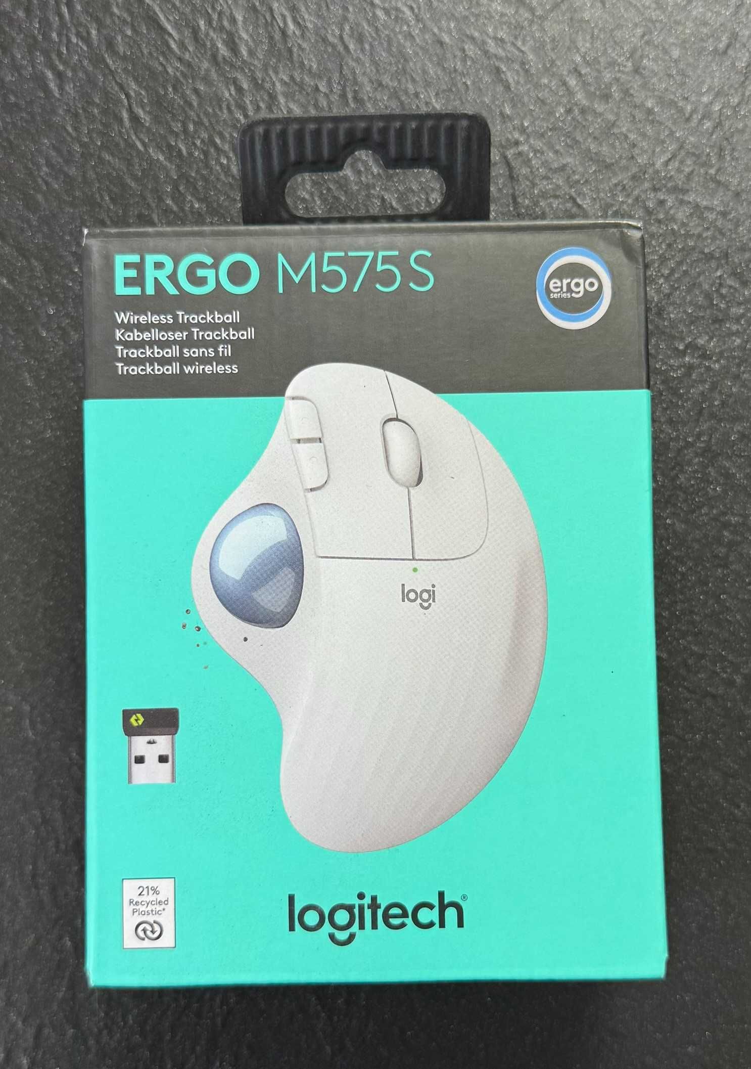 Mysz bezprzewodowa Logitech Ergo M575S Biały