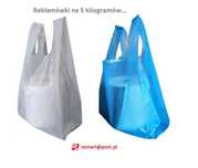 reklamówki hdpe 5 kilogramów niebieskie i białe - komplet
