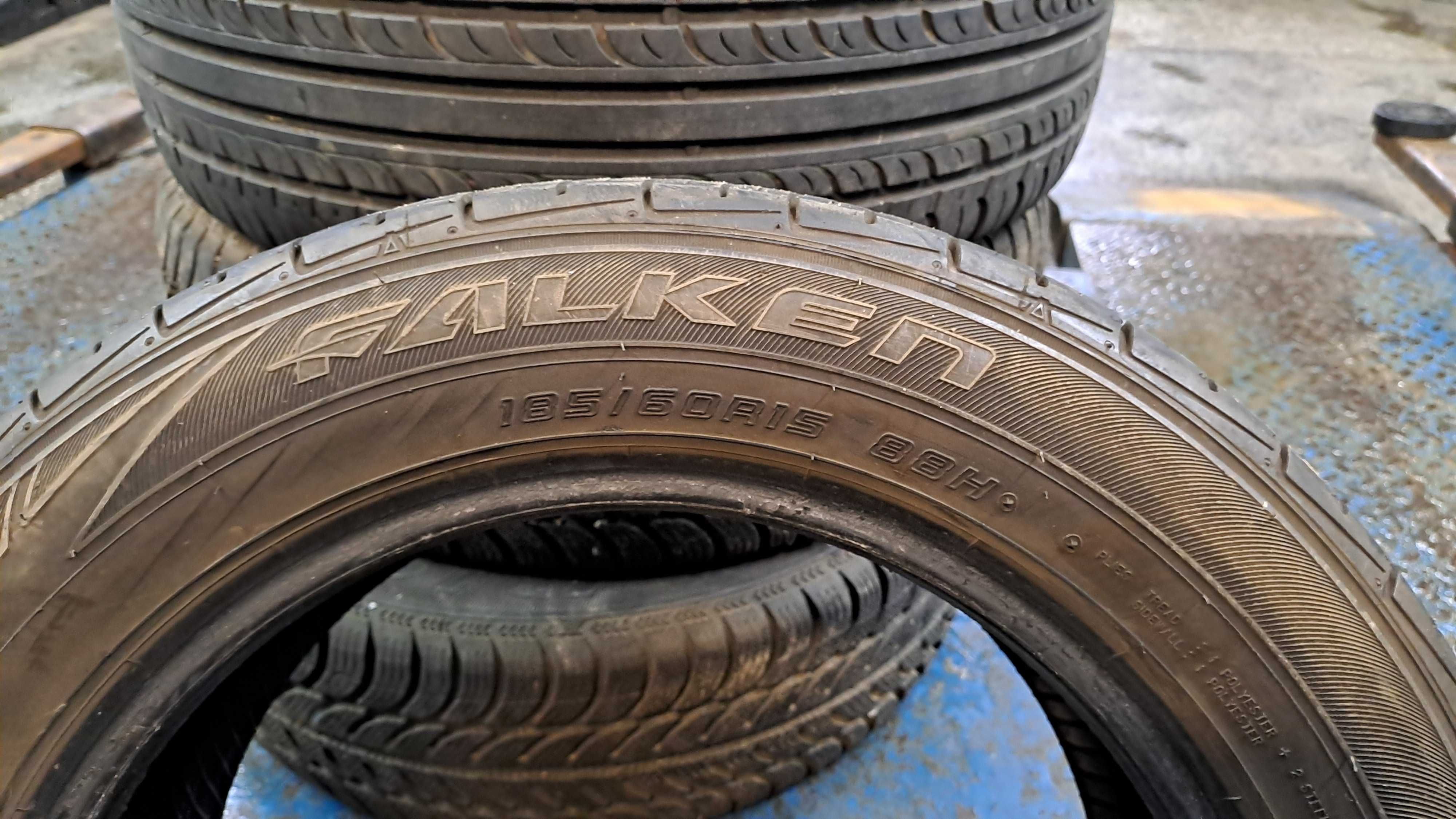 185/60r15 falken opony letnie uzywane 7mm bieznik