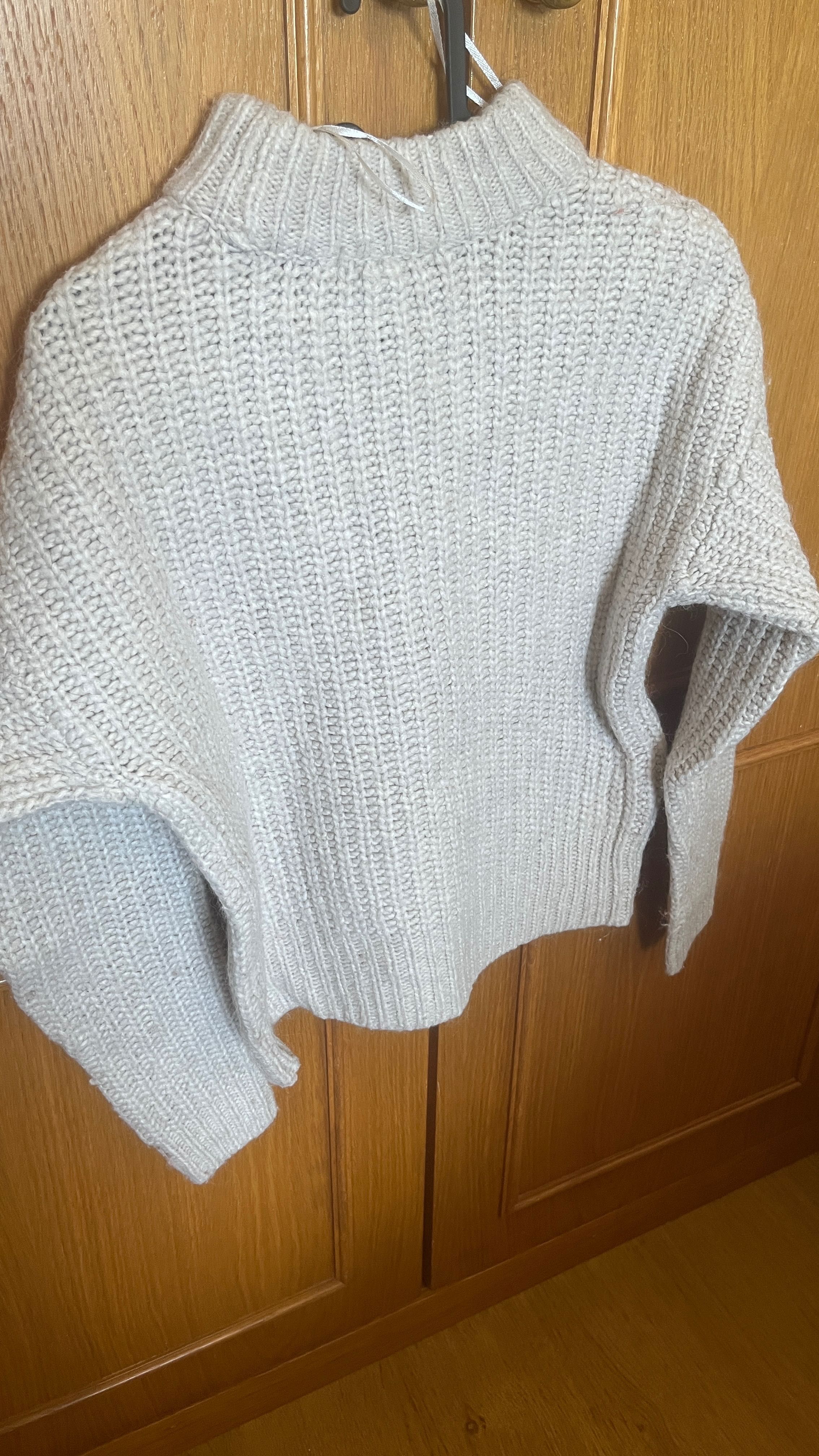 Camisola Malha Grossa Gola – Creme H&M XS