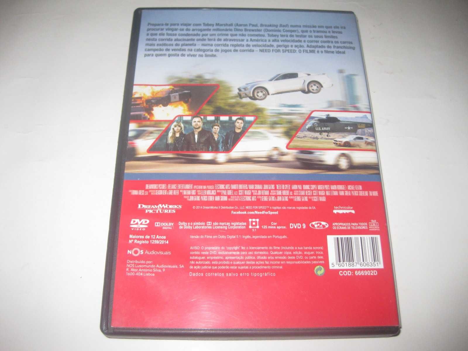 DVD "Need for Speed - O Filme" com Aaron Paul