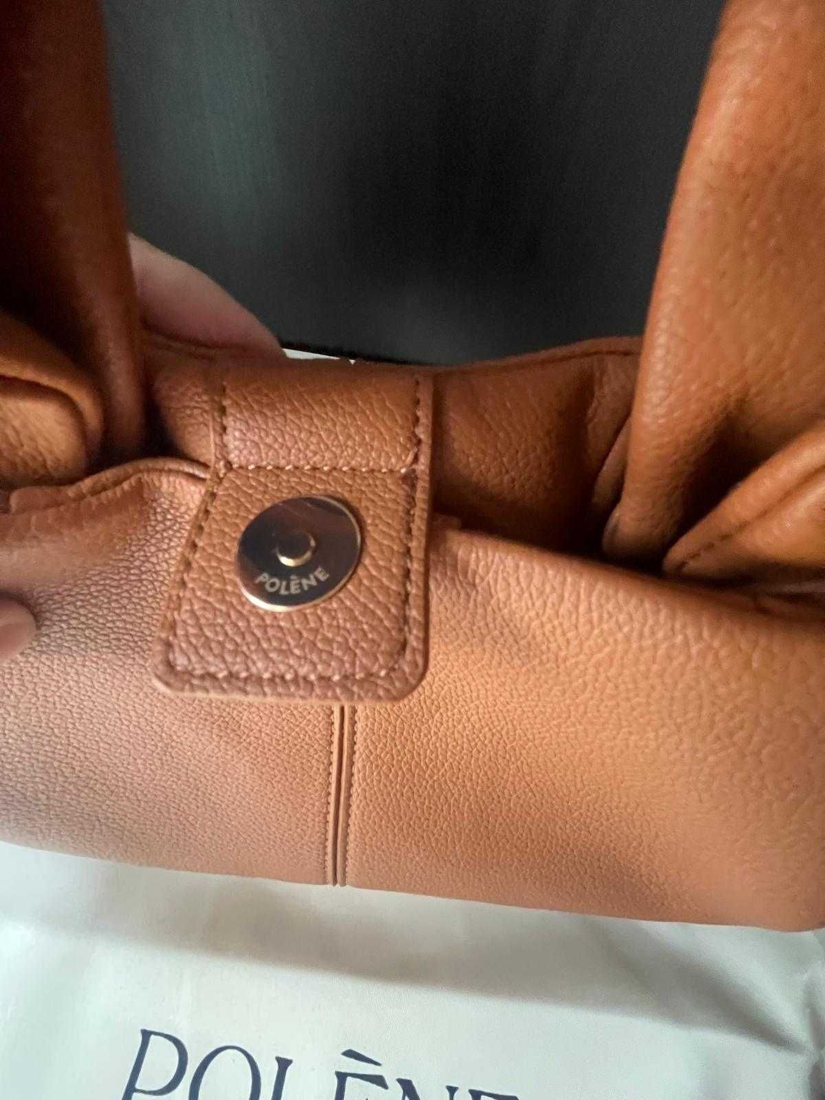 Torebka Polene cyme Numéro Neuf Mini Camel brązowa chmurka
