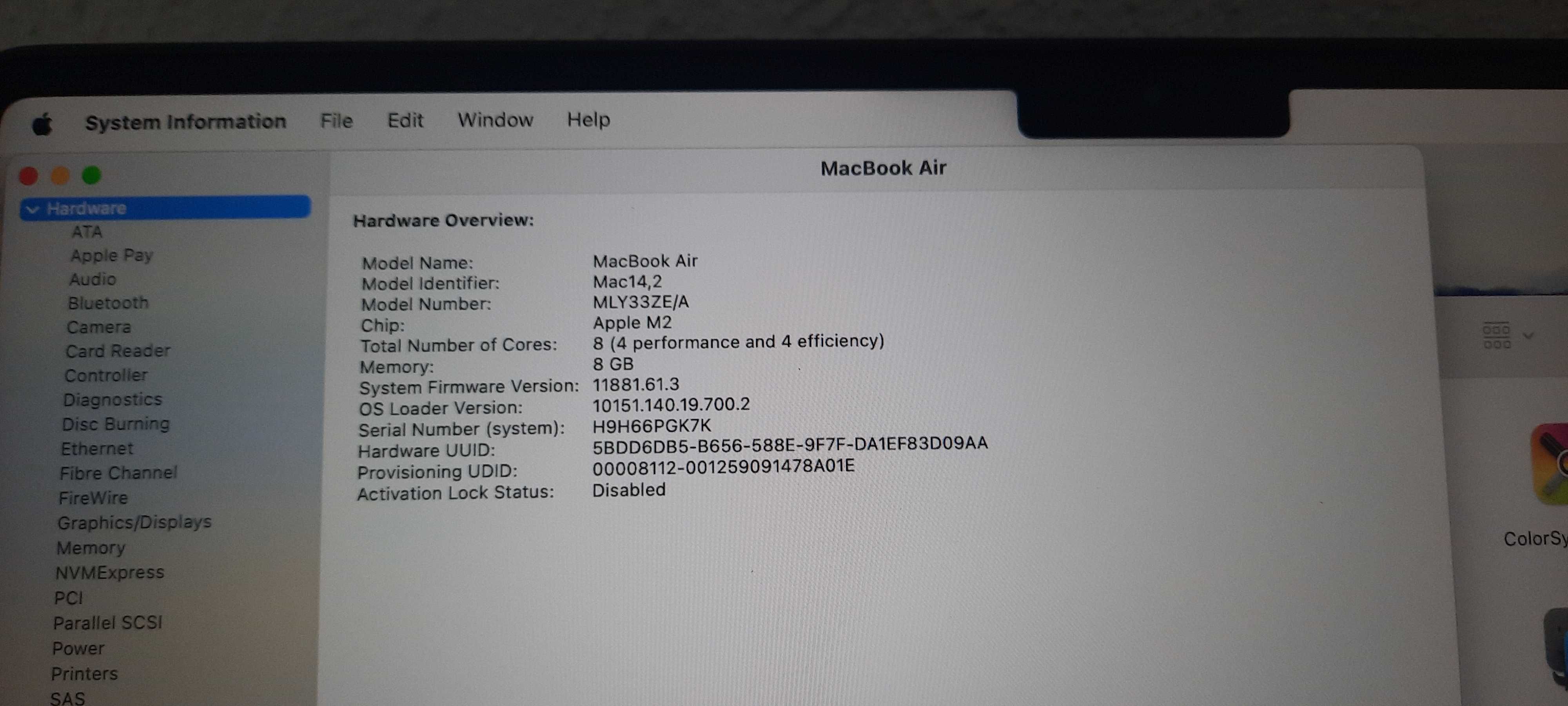 MacBook 13,3" Air M2/8GB/256GB SSD/Mac OS Midnight