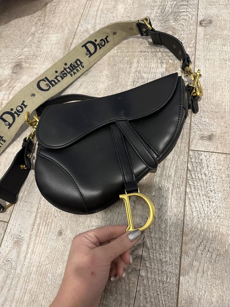 Dior saddle torba torebka skóra naturalna pasek logowana premium