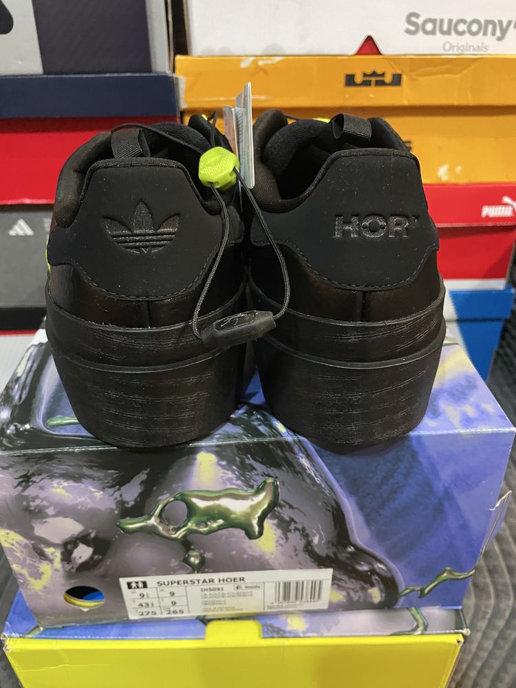 Кросівки HÖR x Adidas Superstar 'Black' шкіра оригінал