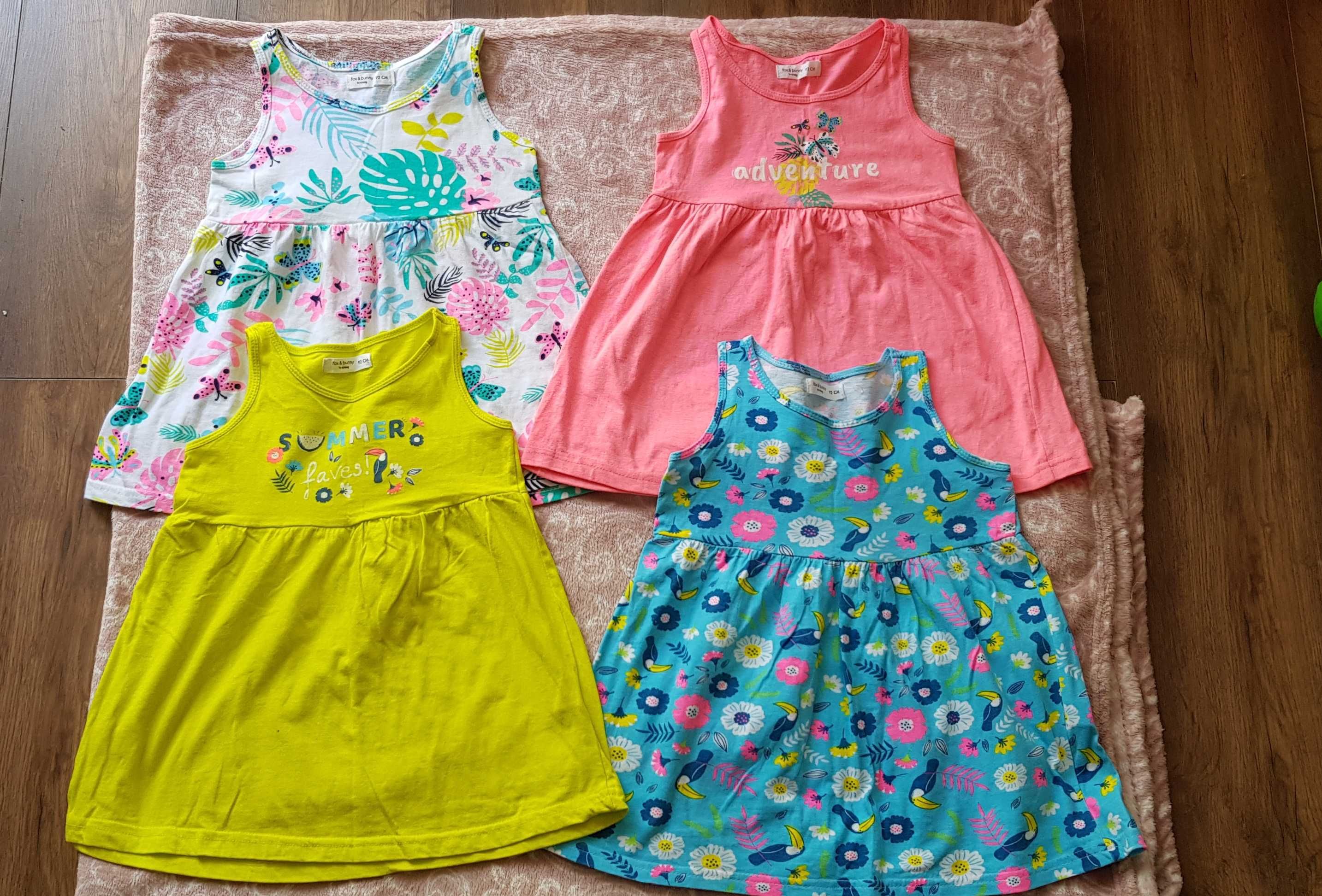 4 sukienki dla dziewczynki